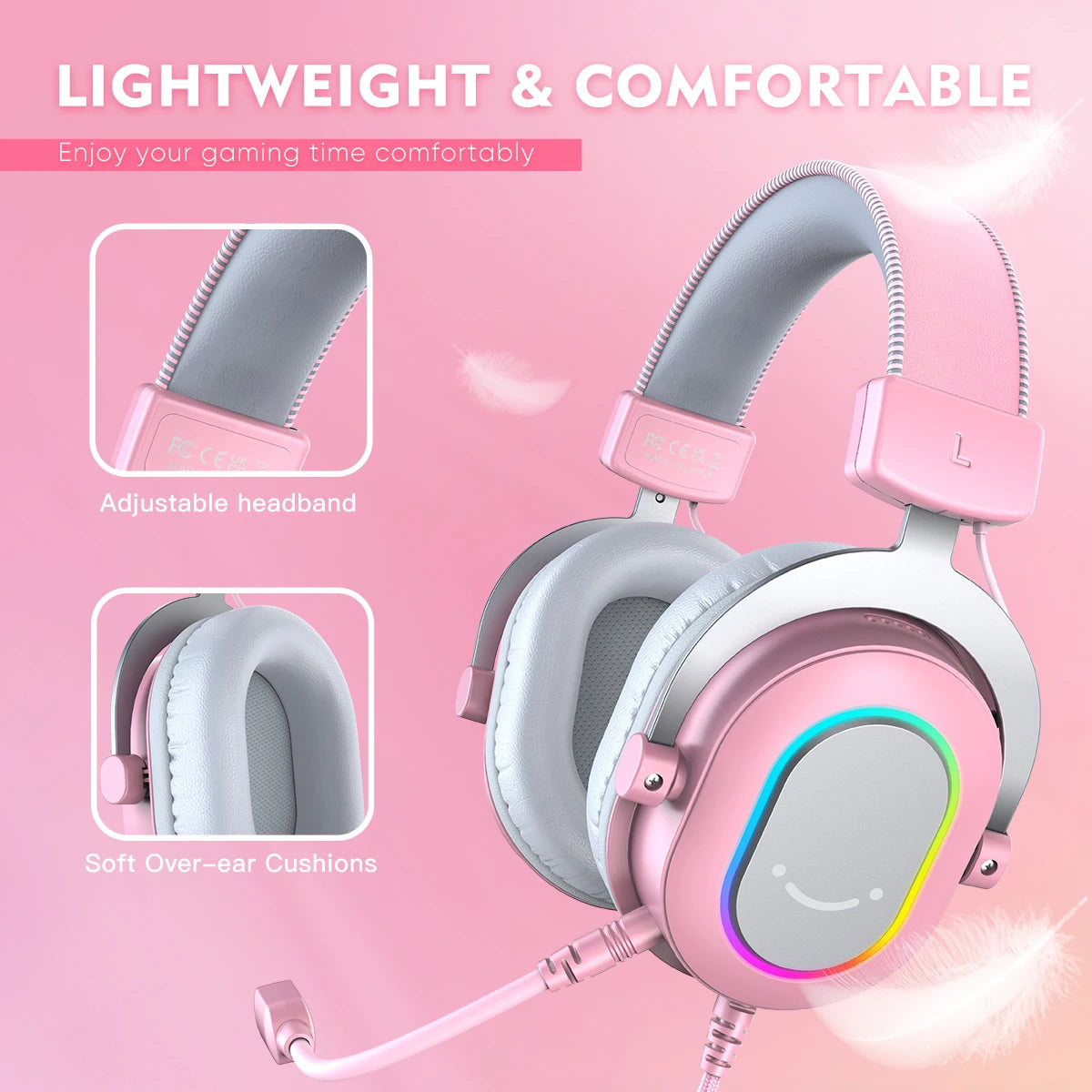 FIFINE Ampligame H6P Gaming Headset – RGB, 7.1 Surround, USB, MIC
