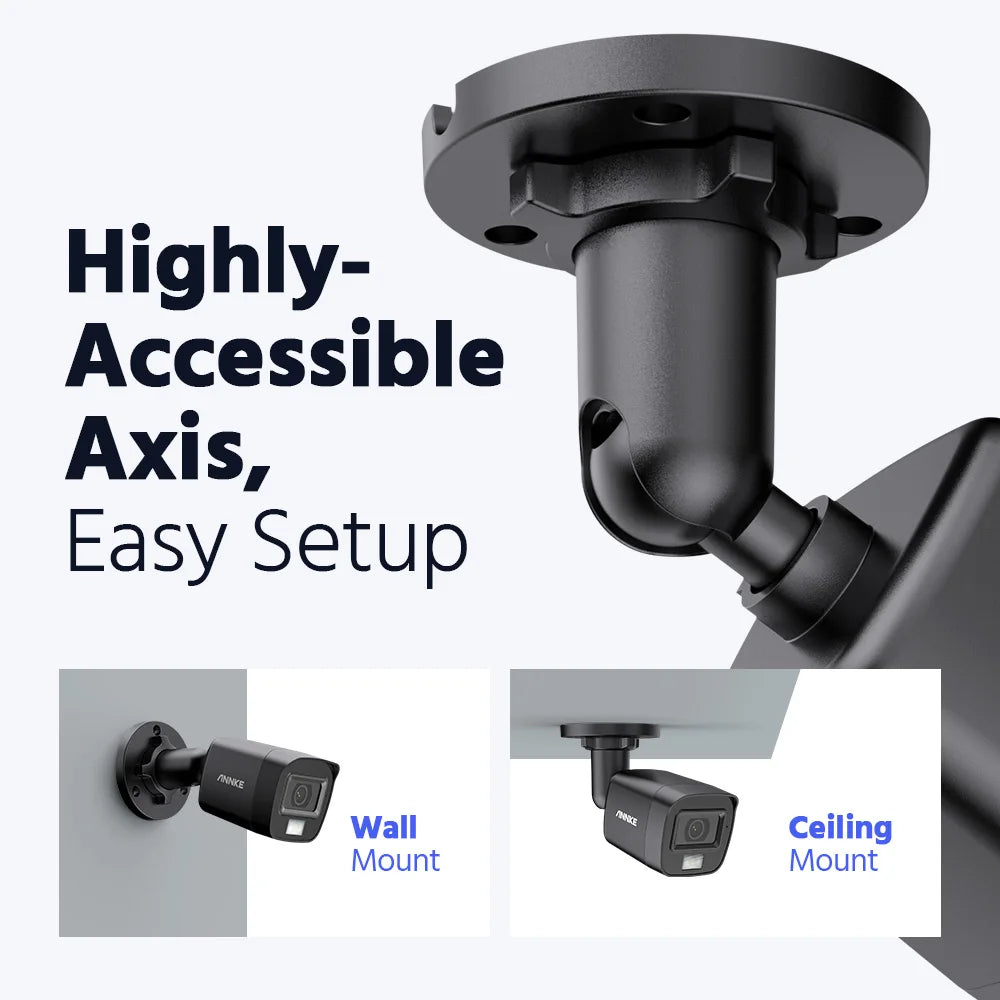 ANNKE 6MP HD IP67 Weatherproof Two Way Audio in Cameras Kit Indoor Outdoor H.265+ Analog CCTV Security Camera Built in Mic