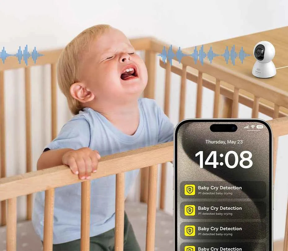 Baseus 4MP IP Camera Smart 5G WIFI Security Camera Indoor Home Protection PT 3K High Clarity Two Way Audio Surveillance Camera - Limetastore