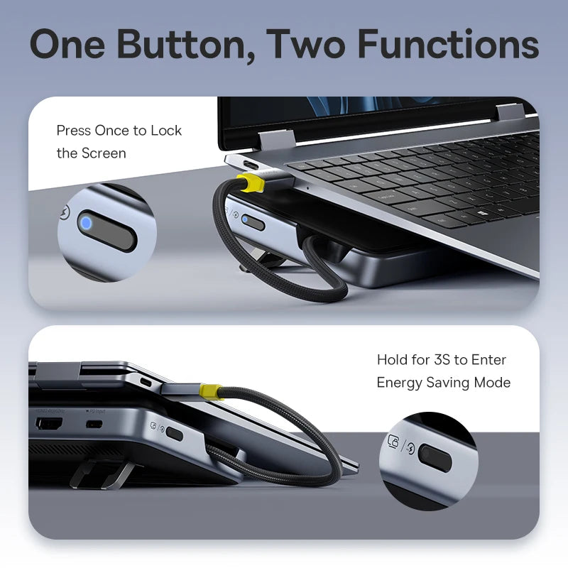Baseus EH3 12‑in‑1 USB‑C Hub | Triple Display HDMI + DP 4K@60Hz, PD 100W, Laptop Stand Docking Station