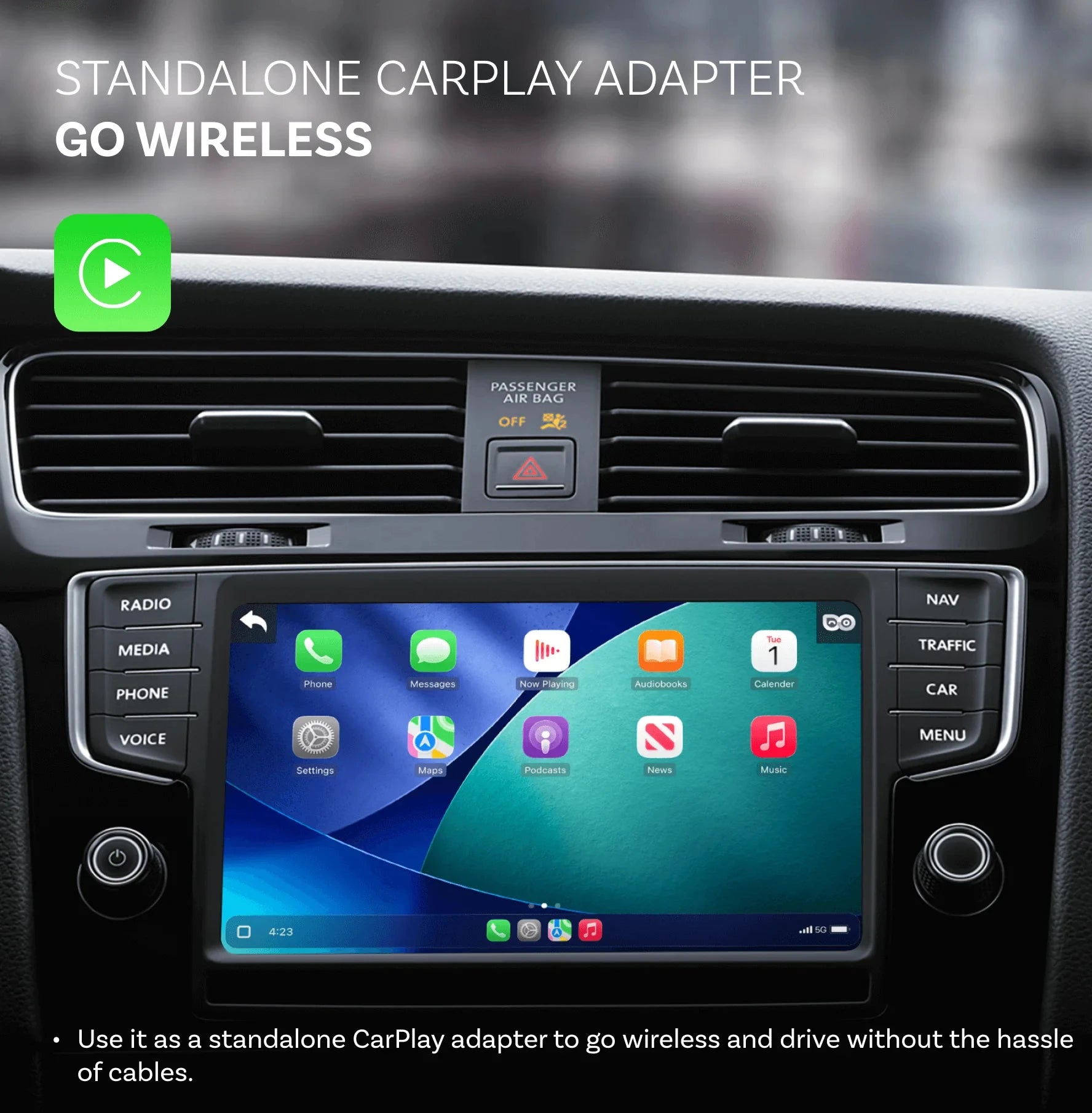 OTTOCAST Cabin Care 2‑in‑1 Wireless CarPlay + Camera
