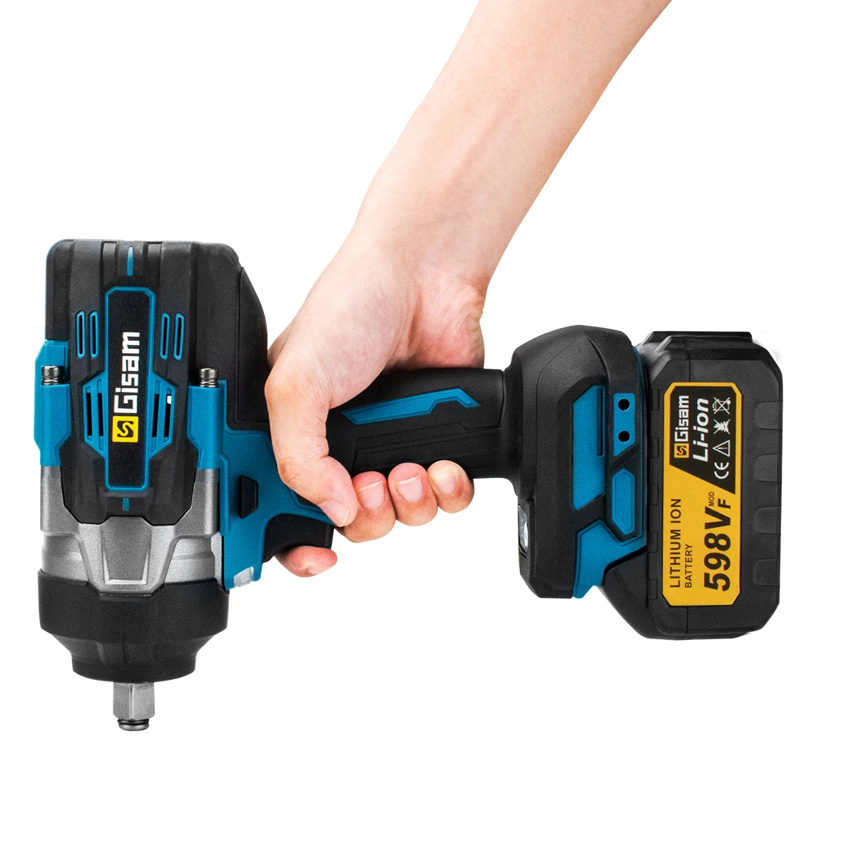 Gisam 2800N.m Brushless Impact Wrench 1/2" for Makita 18V