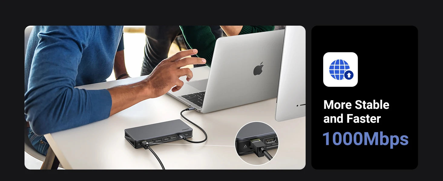 UGREEN 9‑in‑1 DisplayLink USB‑C Docking Station with Dual 4K60Hz