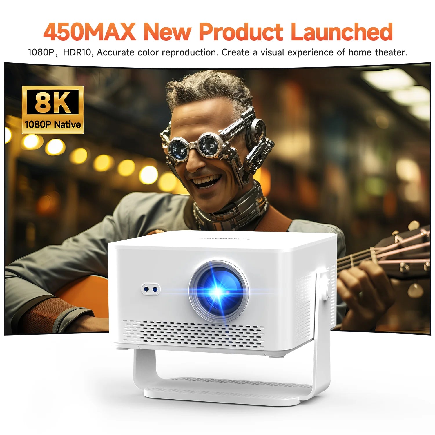 Magcubic HY450 MAX Smart Projector | 1100 ANSI 1080P | Android 14 & 8K Support