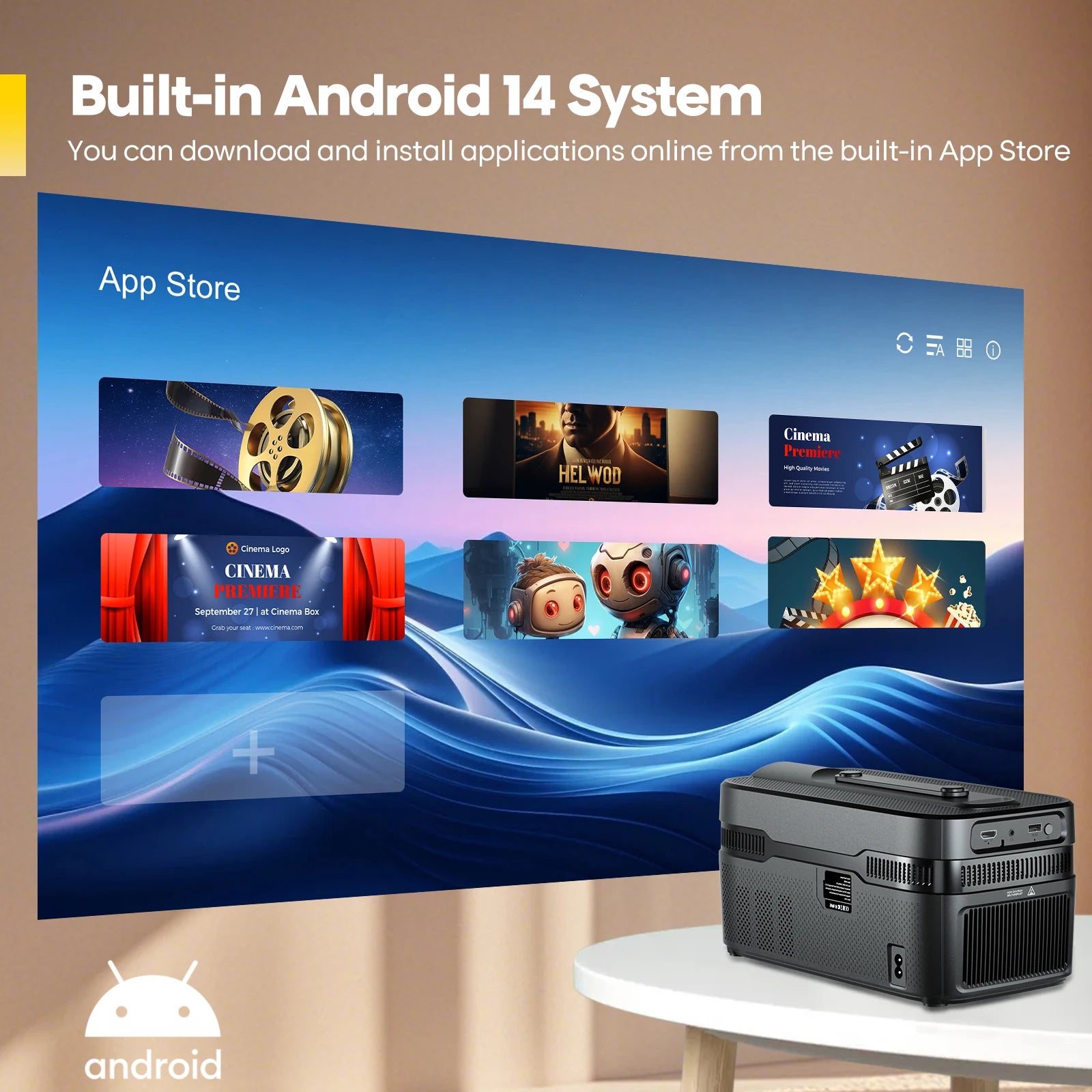 Magcubic HY450 Ultra Short Throw Projector | 900 ANSI & Auto Focus