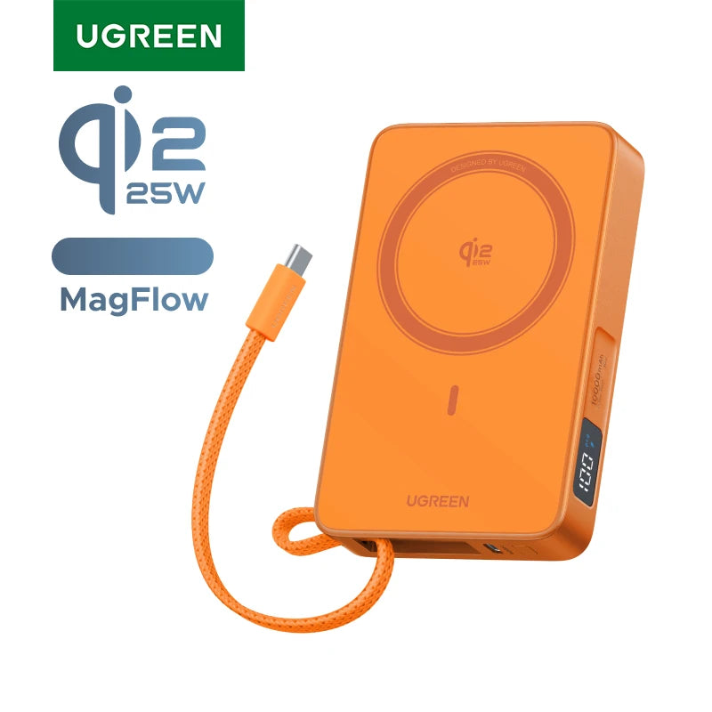 UGREEN Qi2.2 25W Magnetic Power Bank – 10000mAh Fast Charging External Battery