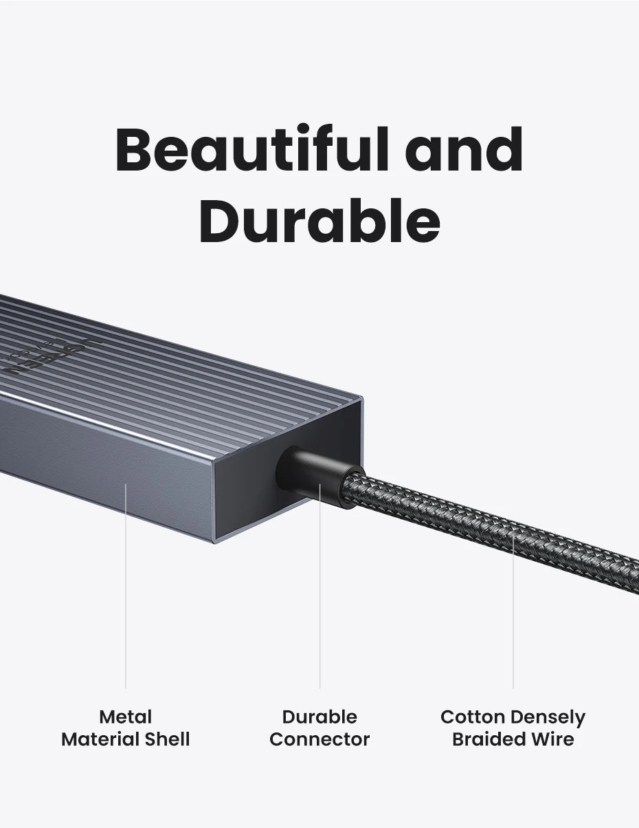 UGREEN USB‑C Hub with 4K60Hz HDMI, 10Gbps USB 3.2, PD100W, USB‑A/C Data Ports