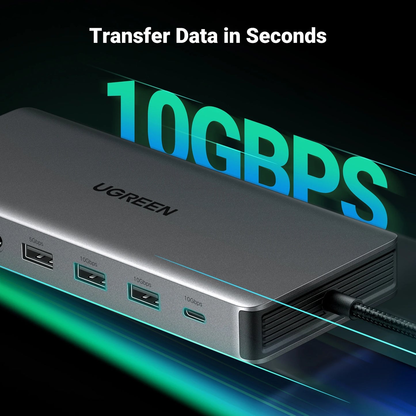 UGREEN 13‑in‑1 USB‑C Hub with Triple Display (Dual HDMI 4K60Hz + DP 4K60Hz), 10Gbps USB 3.2