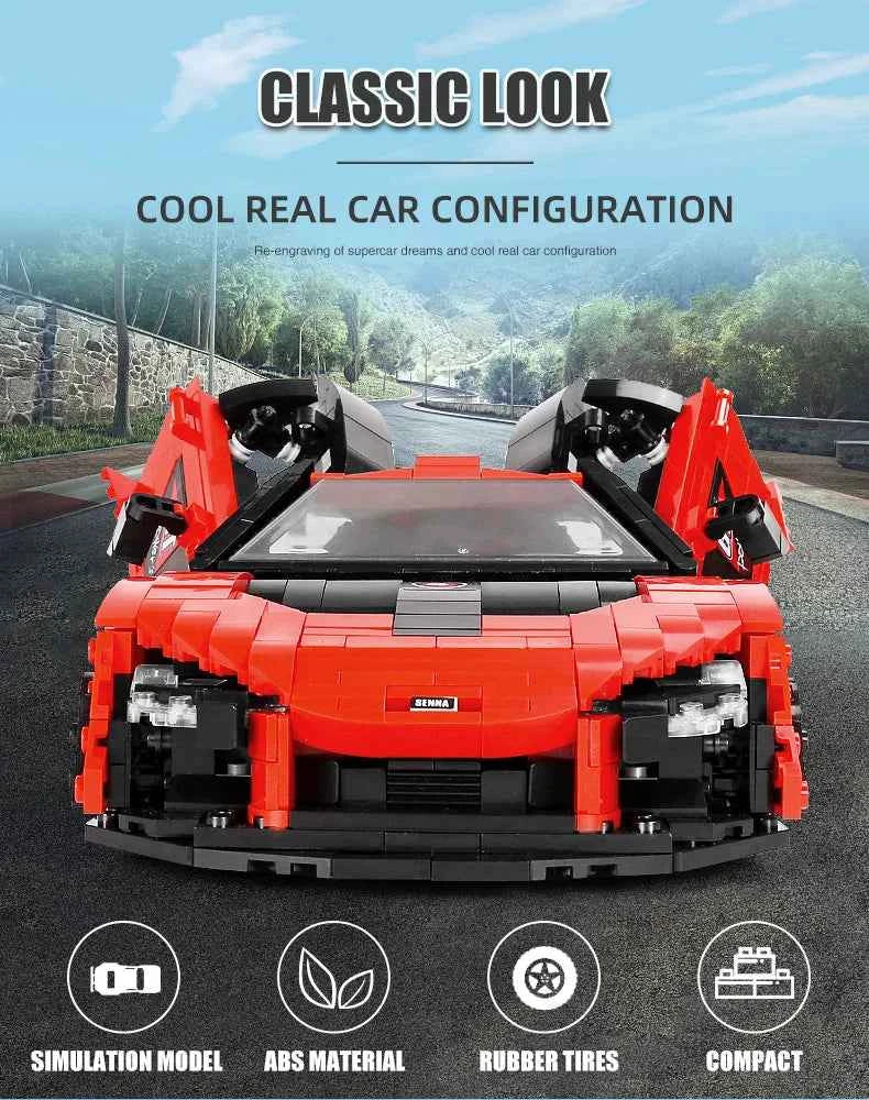 Mould King 10007 Red Sport Racing Car - Limetastore