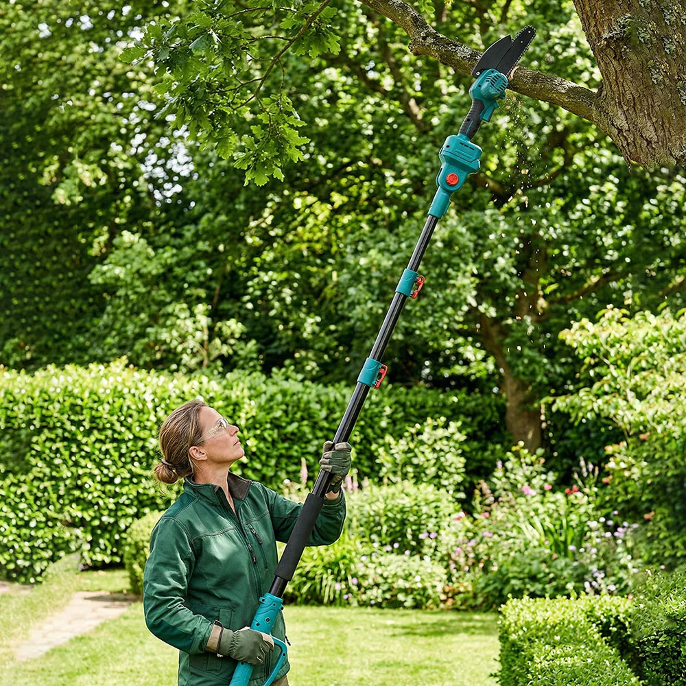 ONEVAN 3500W Brushless Telescoping Pole Electric Chainsaw 4 IN 1 High Branch Scissors Garden Pruning Tool For 21V 18V Battery