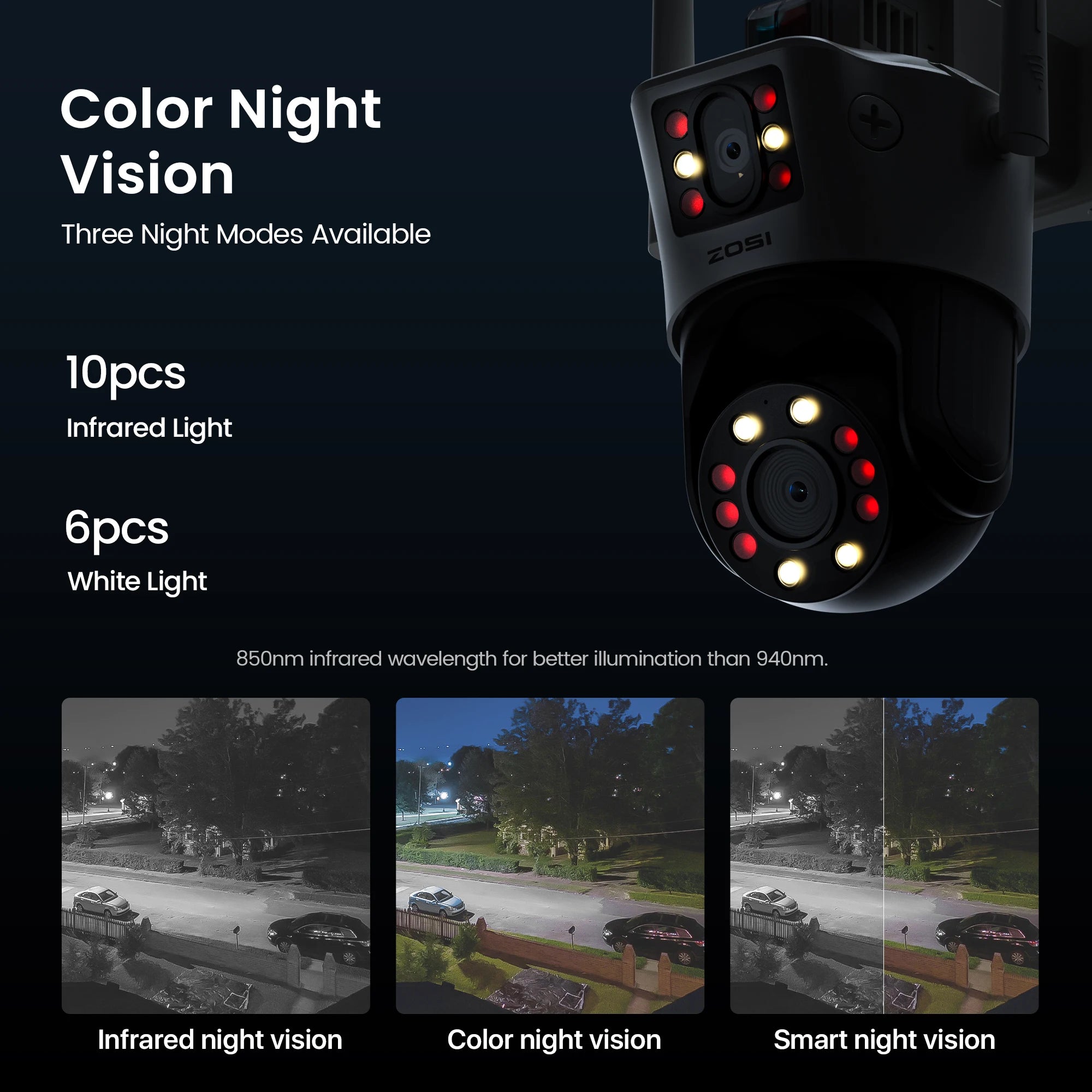 ZOSI C298 Max 4K 8MP Dual‑Lens PTZ Security Camera – 2×4MP Wide‑Angle Outdoor WiFi/Wired Surveillance Cam
