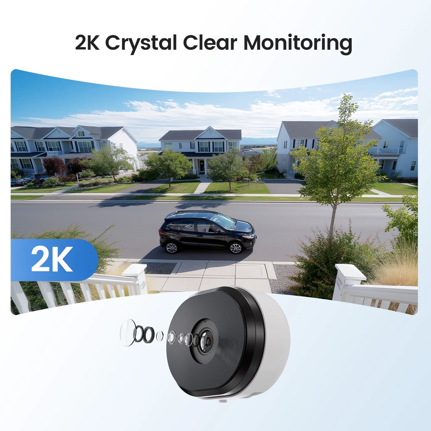 ZOSI C680 2K 3MP Window Security Camera – Full‑Color Night Vision, Indoor Plug‑In WiFi