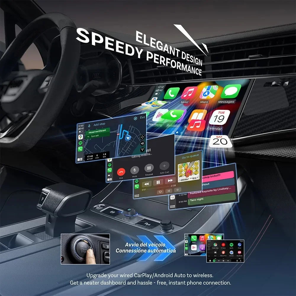 OTTOCAST Cube MINI Slim Wireless CarPlay Adapter