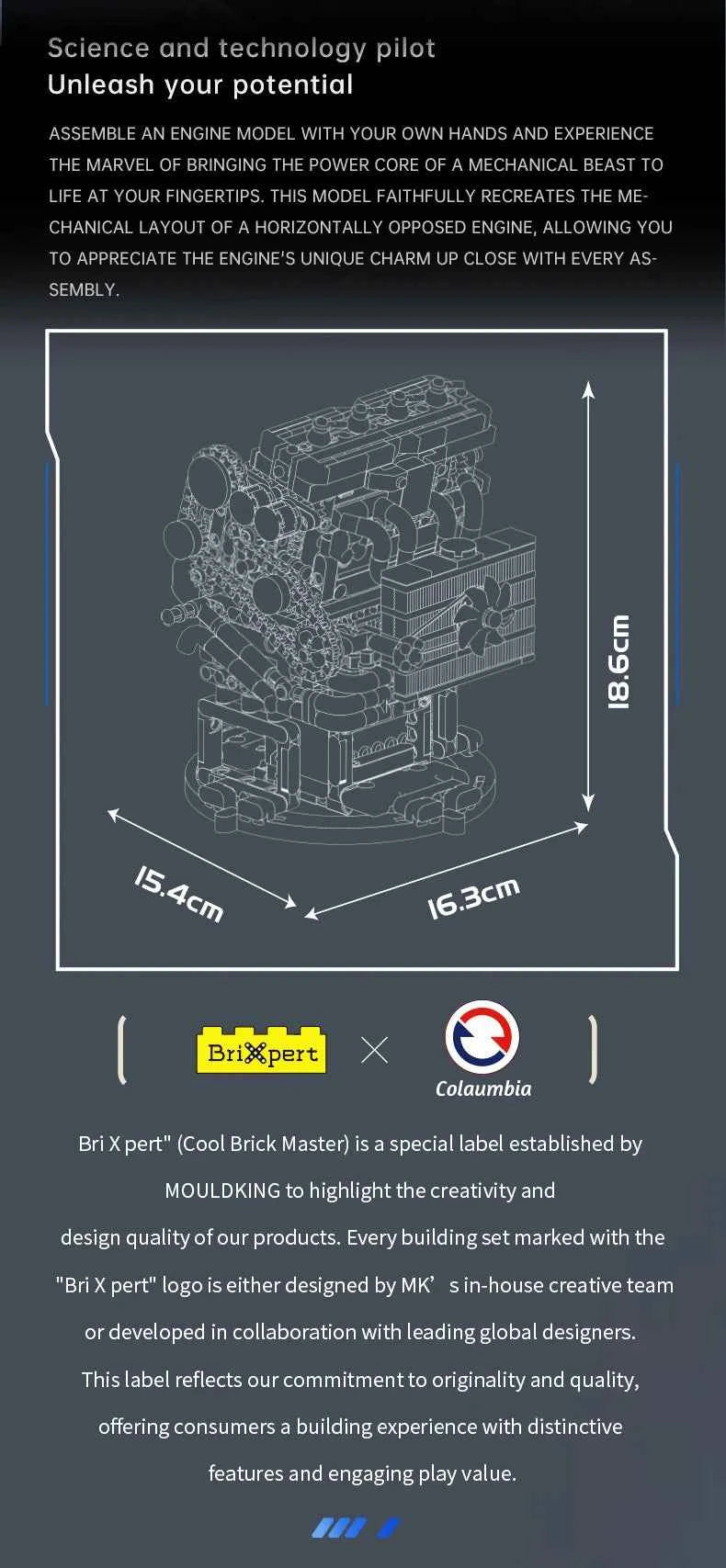 Mould King 10235 Motorized MMC L4 Engine Building Set | 4G63T Replica - Limetastore