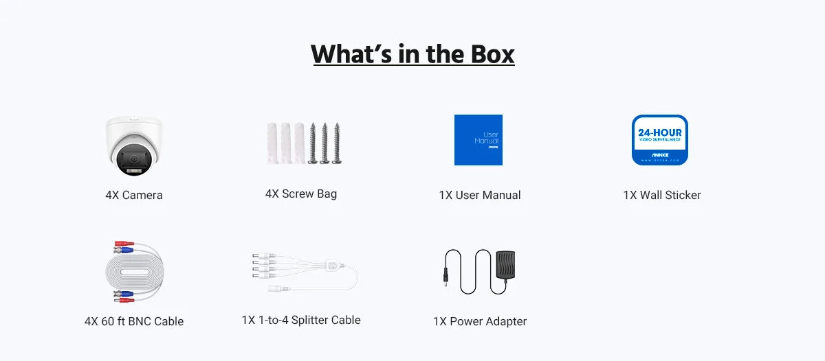 ANNKE 4K Add‑On Bullet Camera | IR Night Vision, IP67, 4K Ultra HD