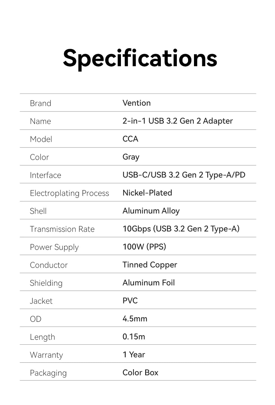 USB 3.2 OTG Adapter – USB‑C to USB‑A, 10Gbps