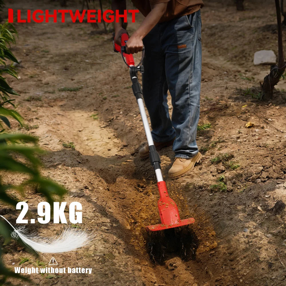 ONEVAN Brushless 1600W Electric Rototiller Tiller Cultivator Lawn Mower Cordless Scarifier Garden Tool For Makita Battery Pin