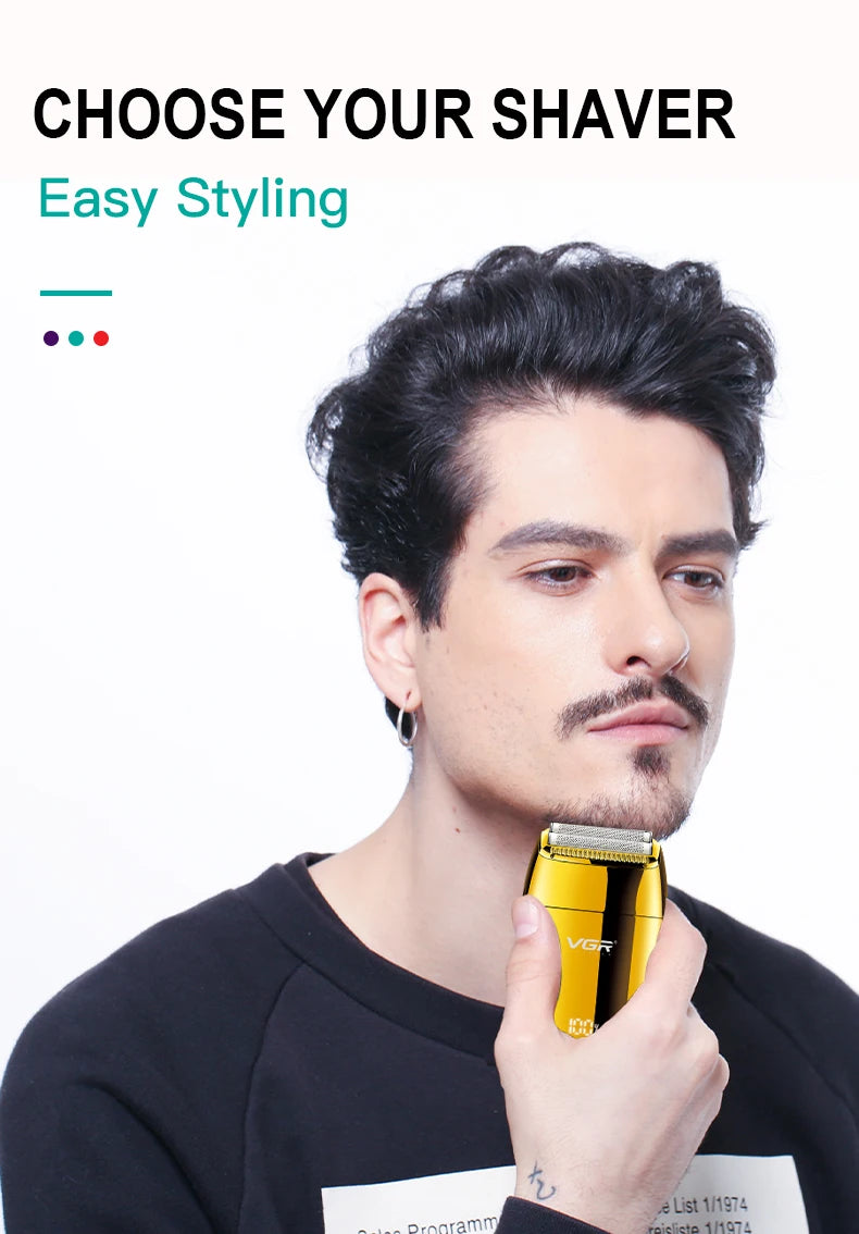 VGR Shaver Electric Shaver Beard Trimmer Beard Shaver Professional Electric Razor Men Beard Cutting Machine Rechargeable V-399