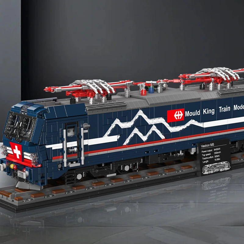 Mould King 12045 Motorized Vectron MS Train Set | RC Technical Locomotive Building Blocks with Tracks - Limetastore
