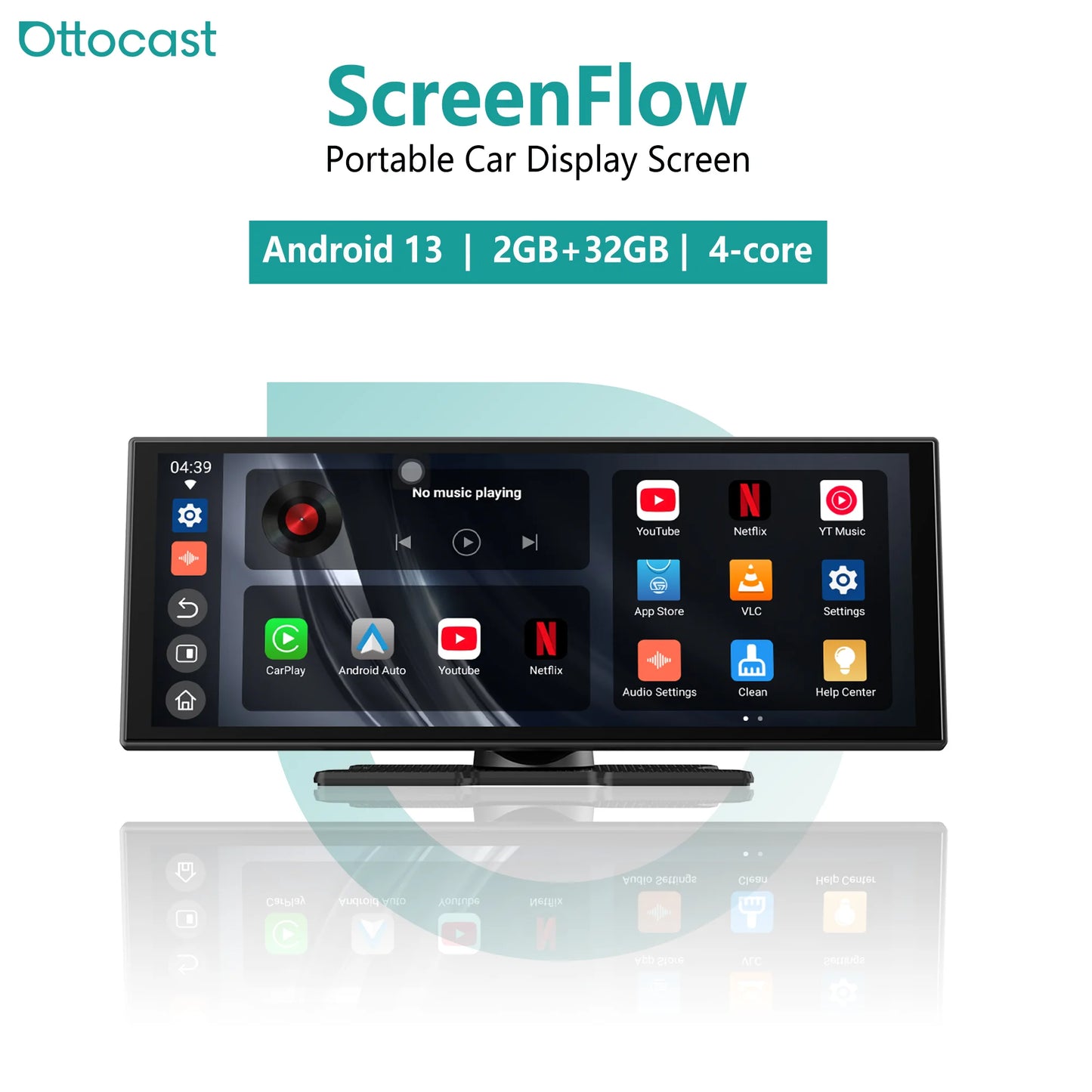 OTTOCAST ScreenFlow 11.4" Android 13 Wireless Car Display
