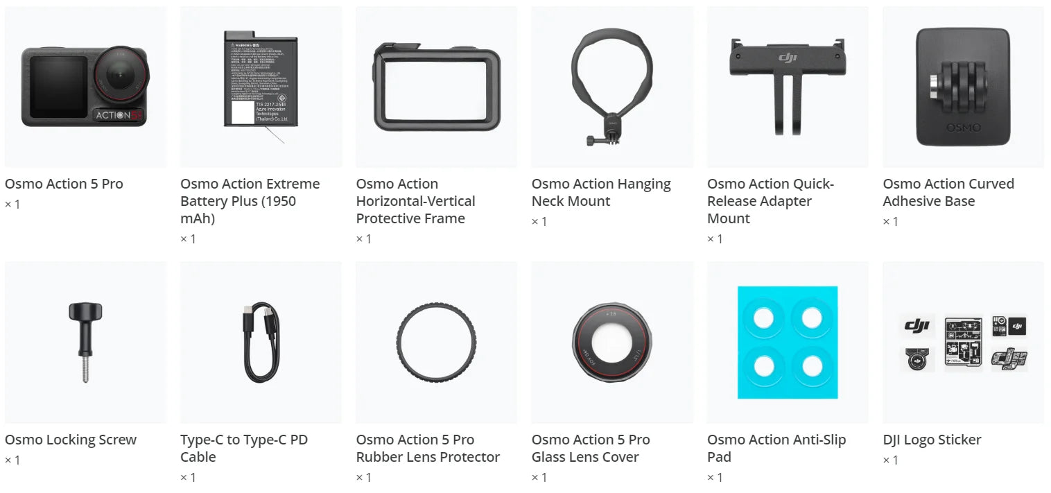 DJI Osmo Action 5 Pro – 1/1.3" Sensor, Dual High‑Brightness OLED Touchscreens