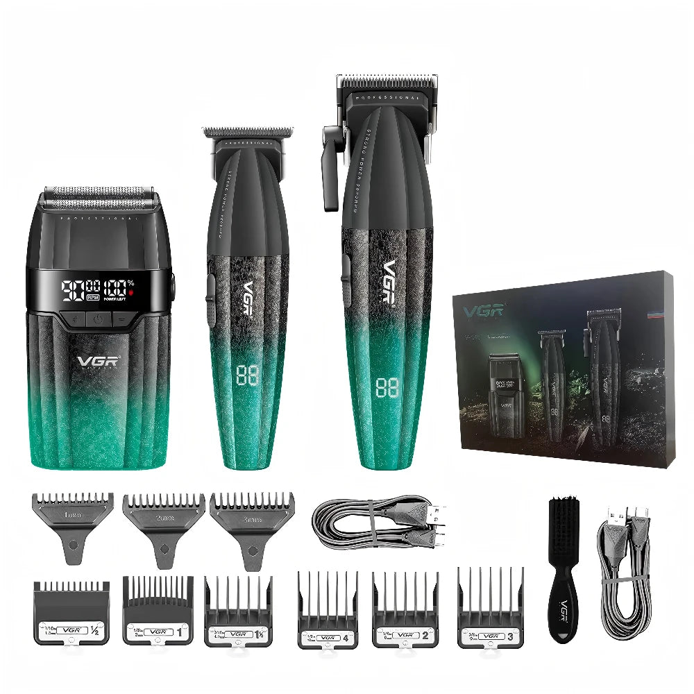 VGR Hair Trimmer Professional Hair Cutting Machine Electric Shaver Cordless Barber Clipper Rechargeable Trimmer for Men V-640