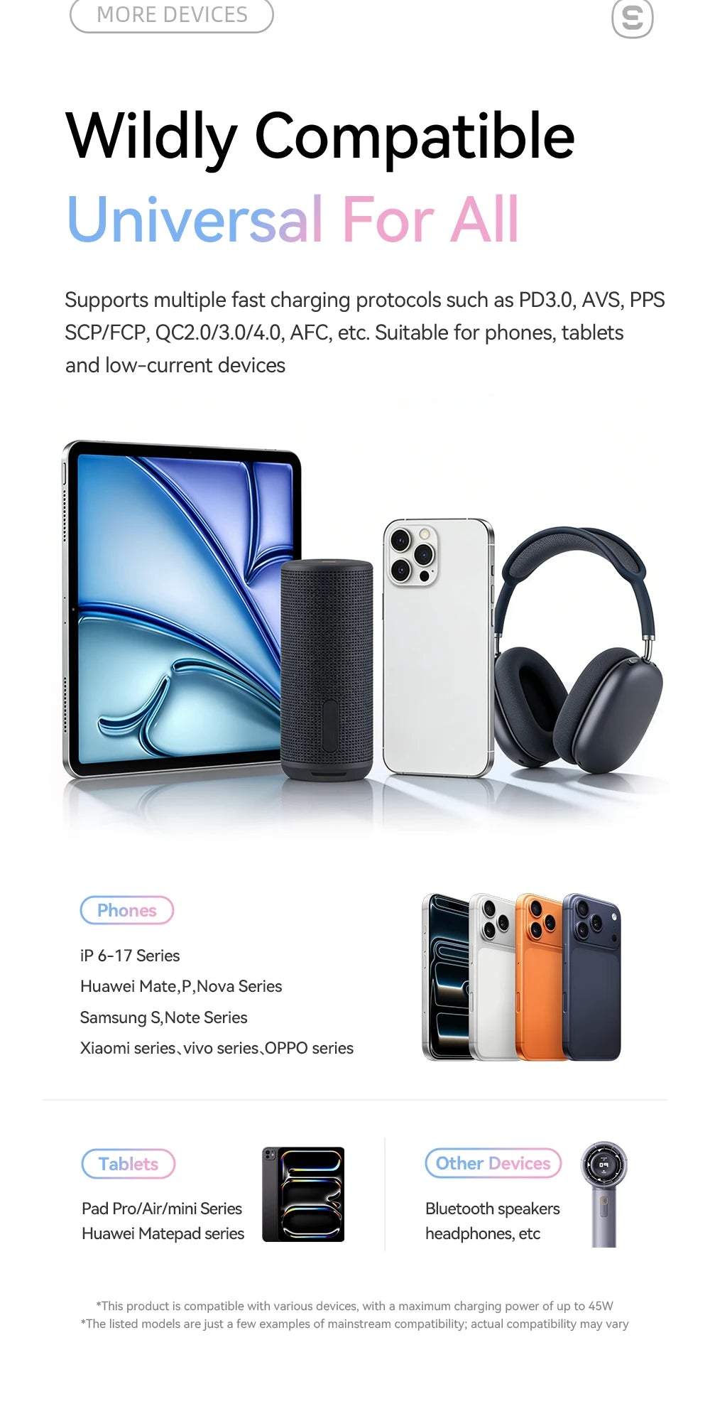 ESSAGER 45W Power Bank 10000mAh with Built-in USB-C Cable