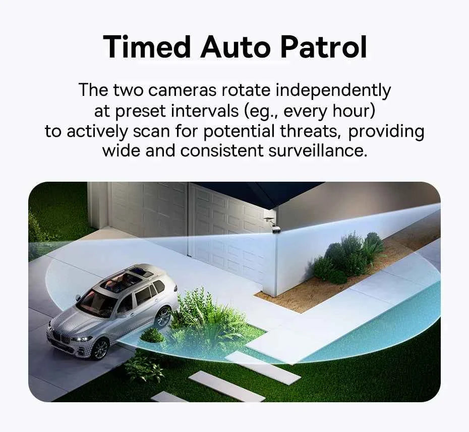 Baseus Security X1 Pro Outdoor Dual Camera Wireless 3K Camera Solar Panel Face Recognition Smart AI Tracking Security Camera - Limetastore