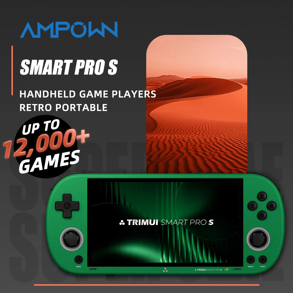 TRIMUI Smart Pro S Handheld Game Players Consoles 4.96'' IPS Screen 5000mAh Linux System Emulator Portable Console Retro Video - Limetastore