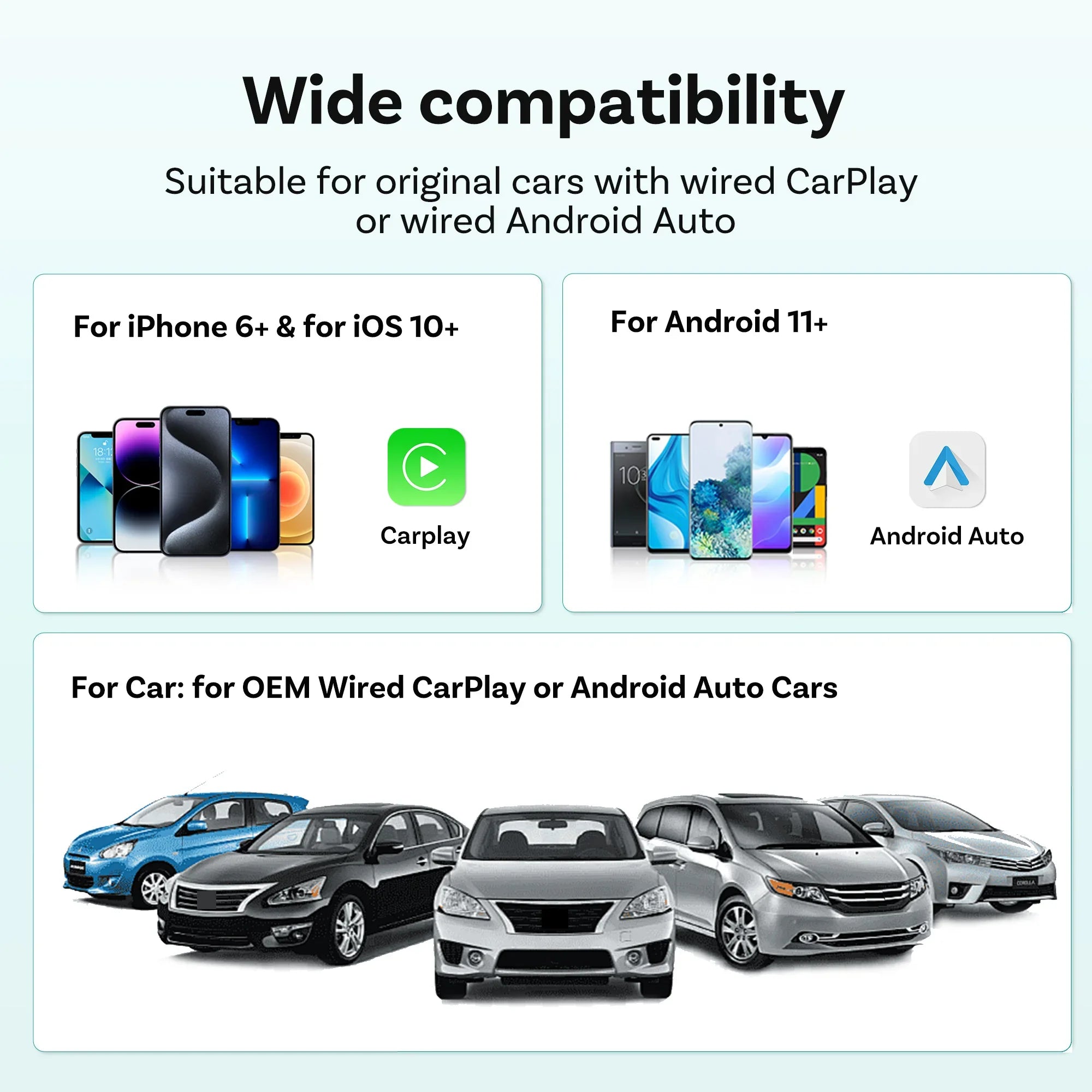 OTTOCAST Mini Nova Wireless CarPlay & Android Auto Adapter