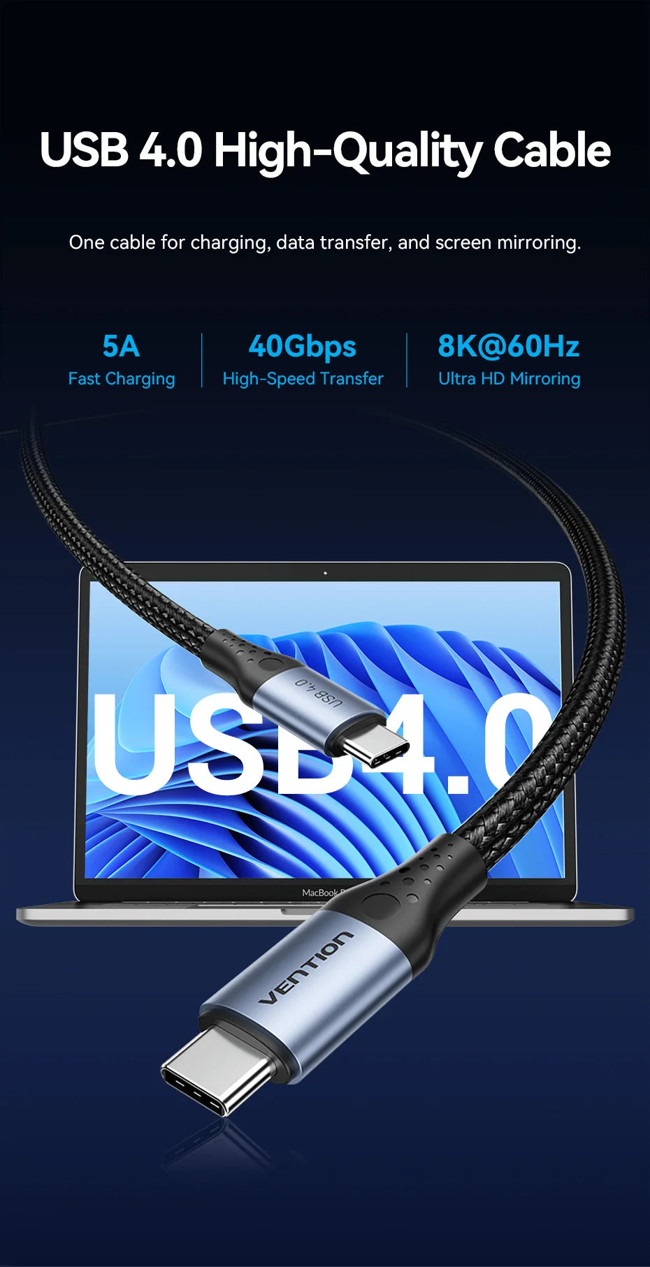 Vention USB‑C DisplayLink 11‑in‑1 Dock | 4K60Hz HDMI + DP, MST, USB 3.2, RJ45 for MacBook