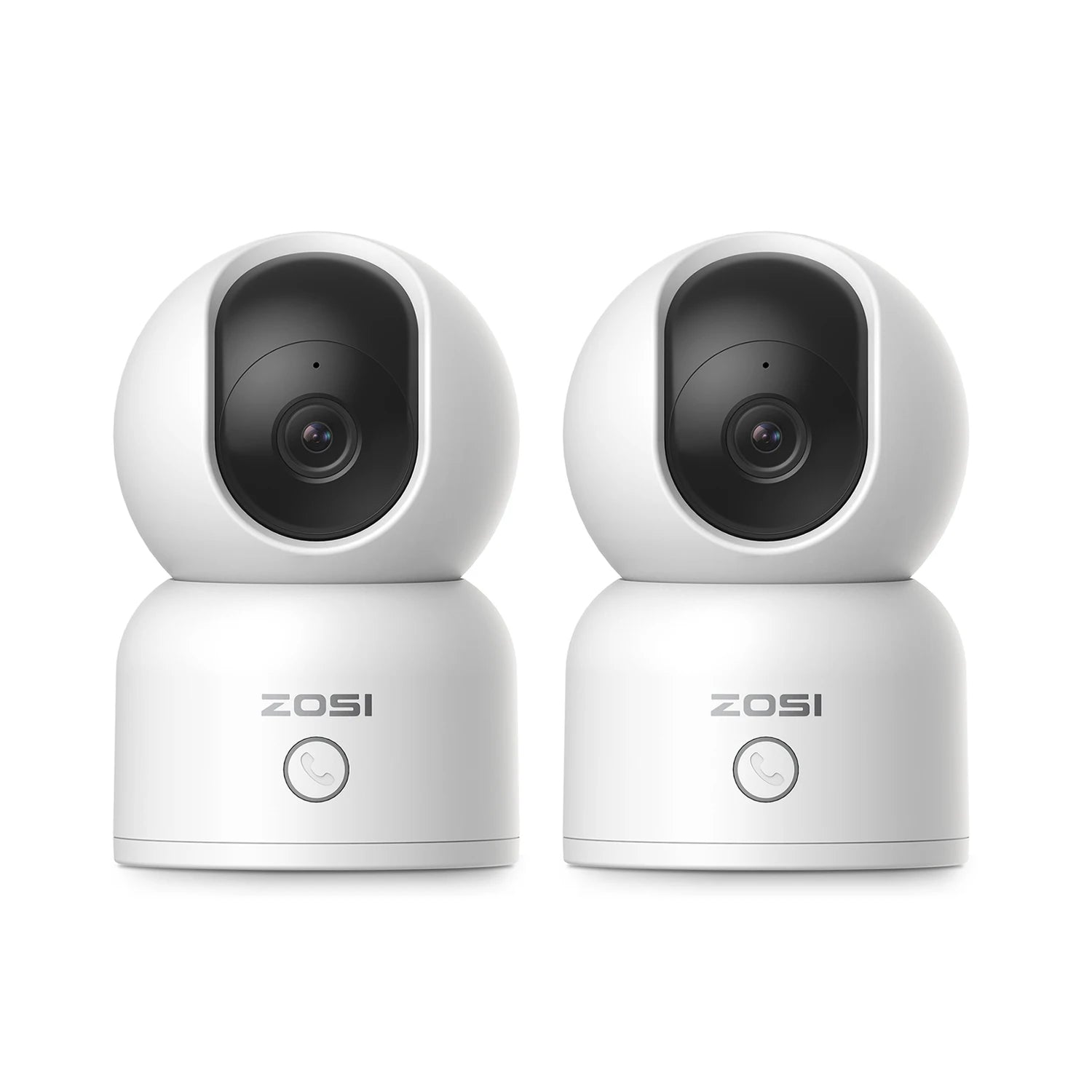 ZOSI 360° PTZ Smart Home Security Camera – Auto‑Tracking Indoor WiFi Baby & Pet Monitor with AI Detection & HD Night Vision