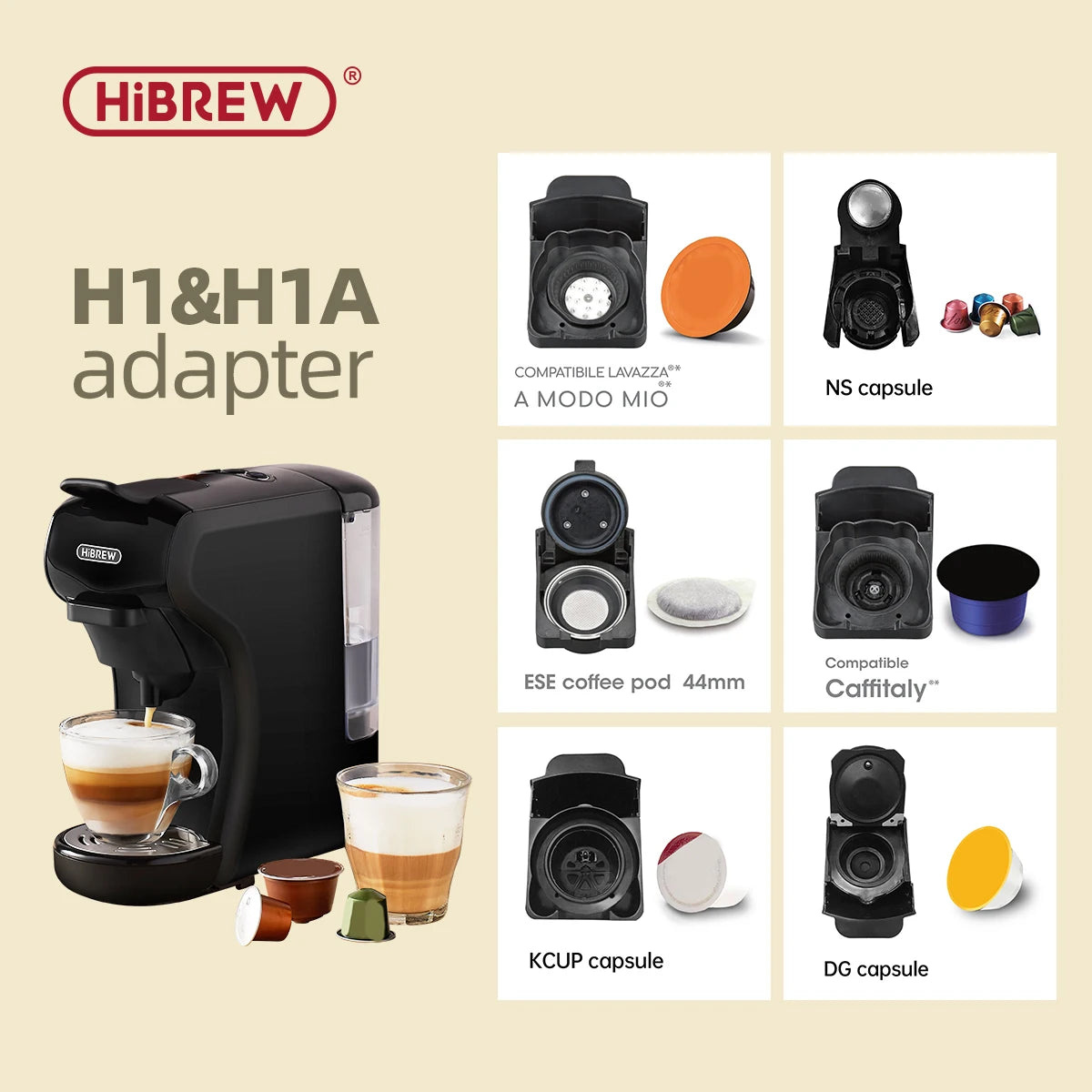 HiBREW Portable Coffee Adapter Kit – Non-Electric Manual Coffee Maker Parts