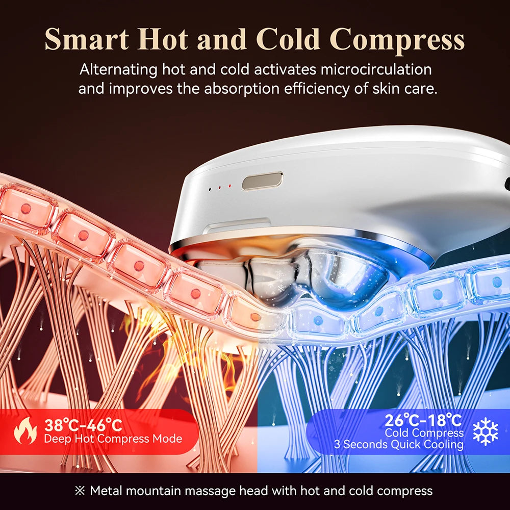 ANLAN 2‑in‑1 Guasha Device | EMS Dual‑Frequency, Hot/Cold, Facial & Body