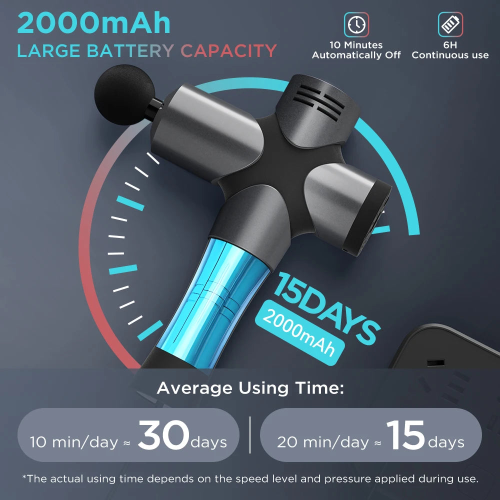 Booster Pro 3 – Professional Deep‑Tissue Massage Gun | Muscle Stimulator, Quiet Percussion Massager