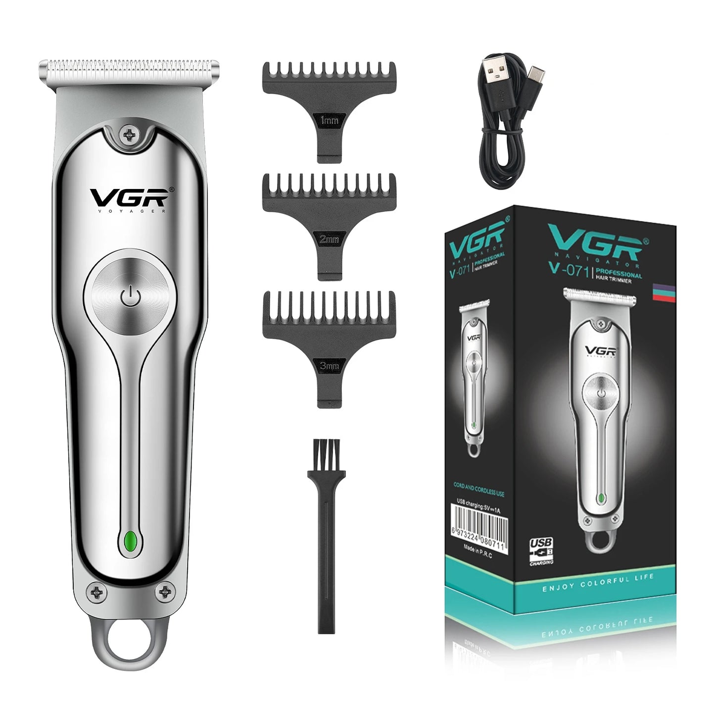 VGR V-071 Professional Hair Clipper Mini Barber Trimmer for Men