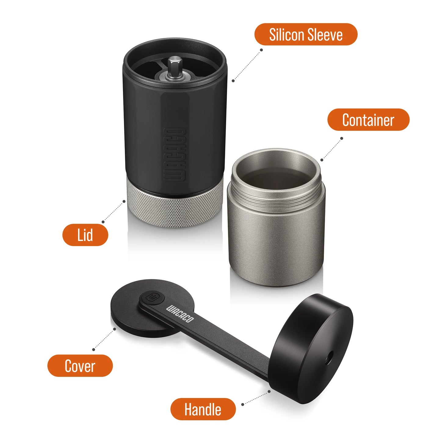 Wacaco Exagrind Portable Manual Coffee Grinder – Premium Stainless Steel Conical Burr Hand Grinder