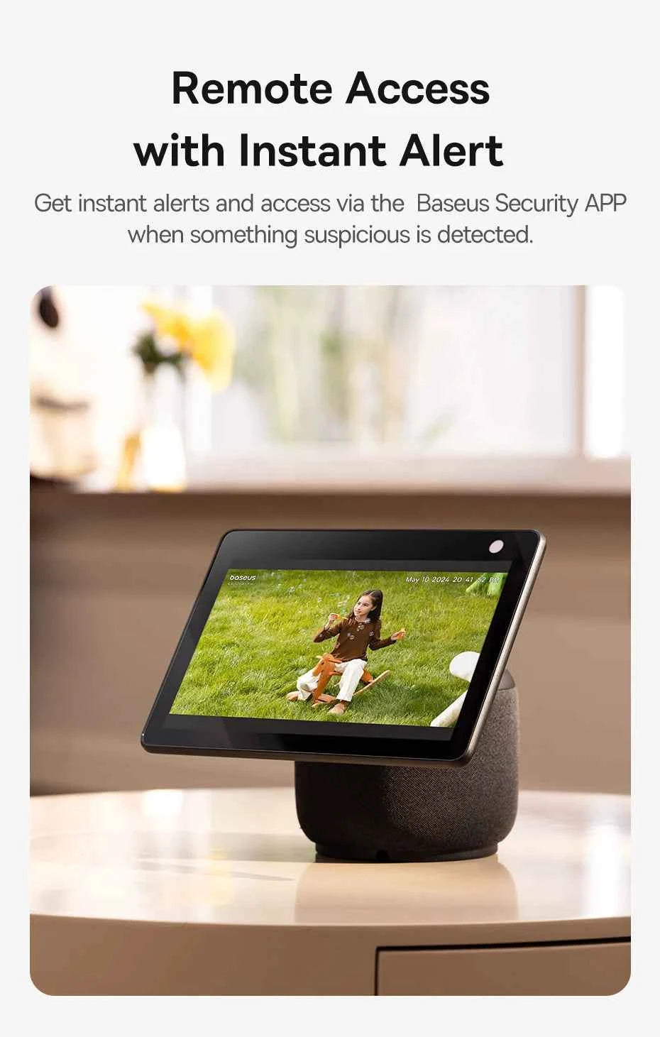 Baseus Security S1 Outdoor Camera Solar Wireless Wifi Solocam Forever Power with Sunlight-Tracking System 2K Clarity 145° FOV - Limetastore