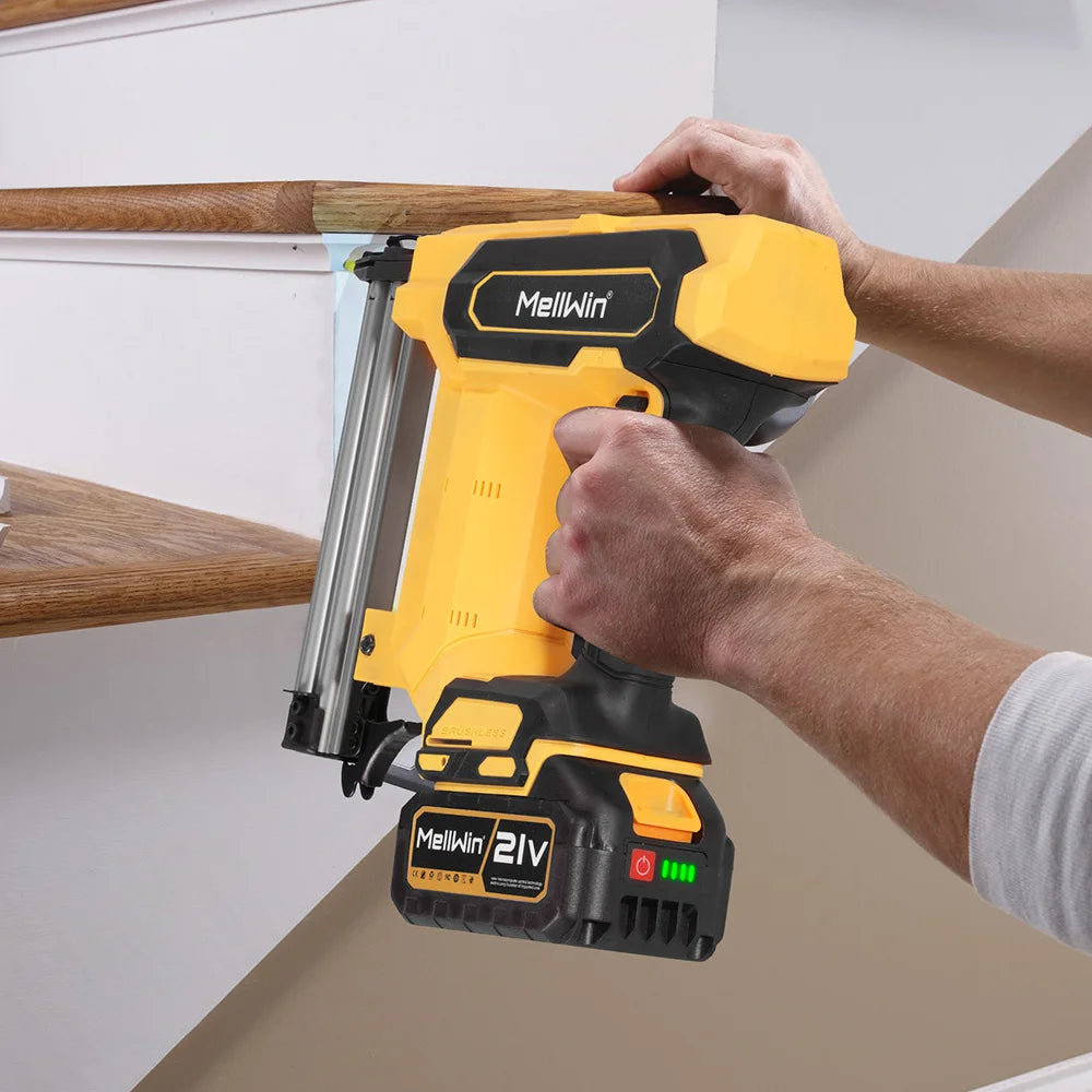 MELLWIN Cordless Electric Nail Gun 2 Mode Wireless Stapler Woodworking Framing Staple Gun Tools F30 For Makita 18V Battery Pin - Limetastore