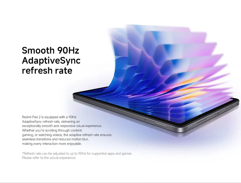 New Global version Xiaomi Redmi Pad 2 Tablet 90Hz 11" Display 9000mAh Battery MTK Helio G100-Ultra 8MP Camera Fast charging - Limetastore
