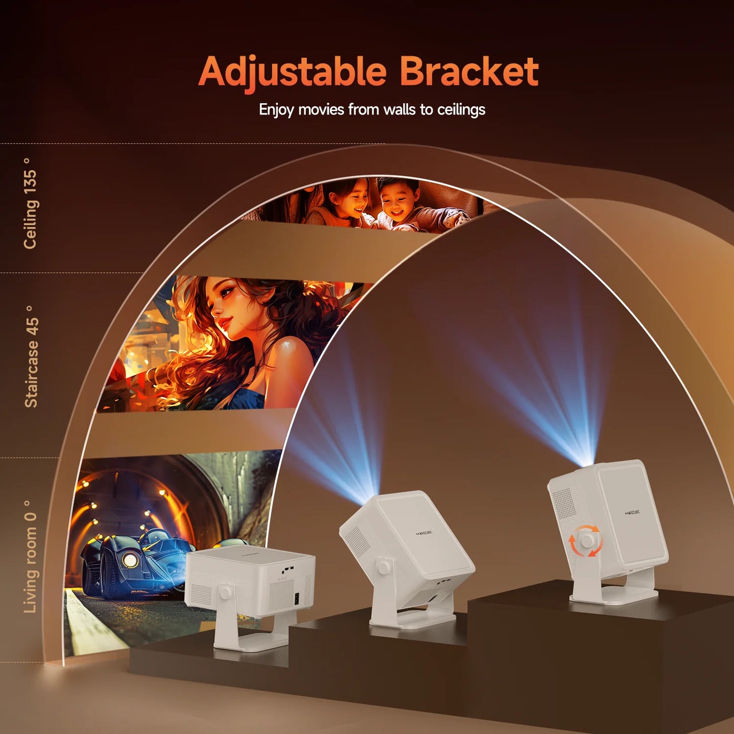 Magcubic HY450 MAX Smart Projector | 1100 ANSI 1080P | Android 14 & 8K Support