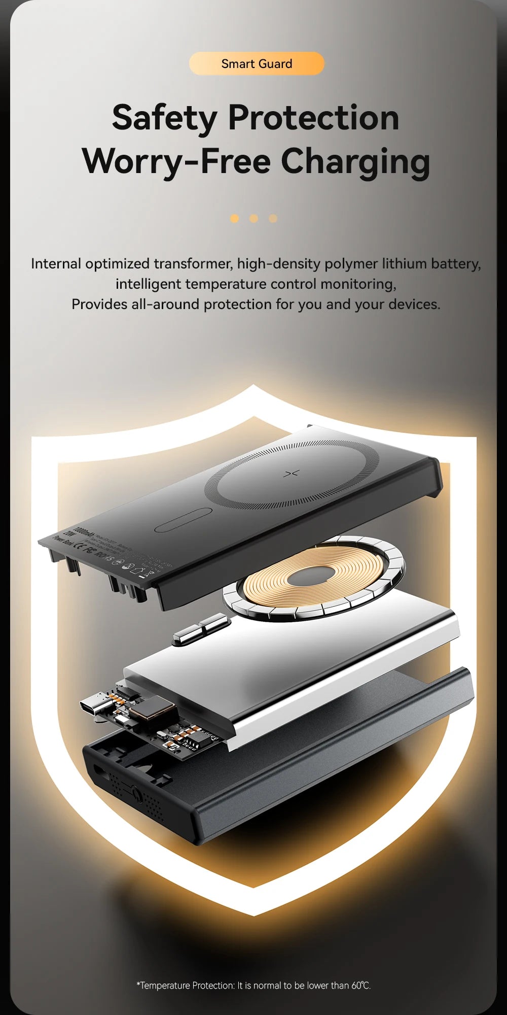 ESSAGER Thin Magnetic Power Bank 20W 10000mAh MagSafe