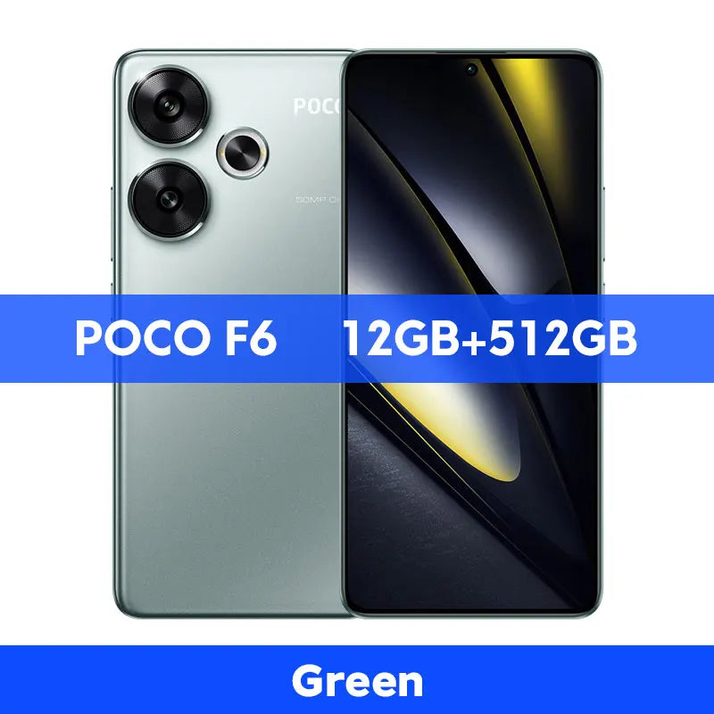 POCO F6 Smartphone Global Version Snapdragon®8s Gen 3 90W Turbo Charging 6.67" 1.5K 120Hz CrystalRes AMOLED DotDisplay NFC 5G - Limetastore