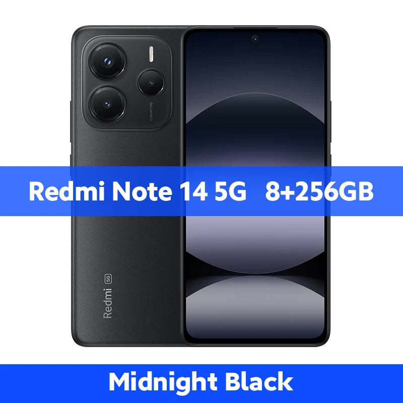 FR Warehouse Xiaomi Redmi Note 14 5G Smartphone Global Version NFC 108MP 8GB RAM 256GB ROM Camera MTK Dimensity 7025-Ultra 45W Turbo Charging - Limetastore