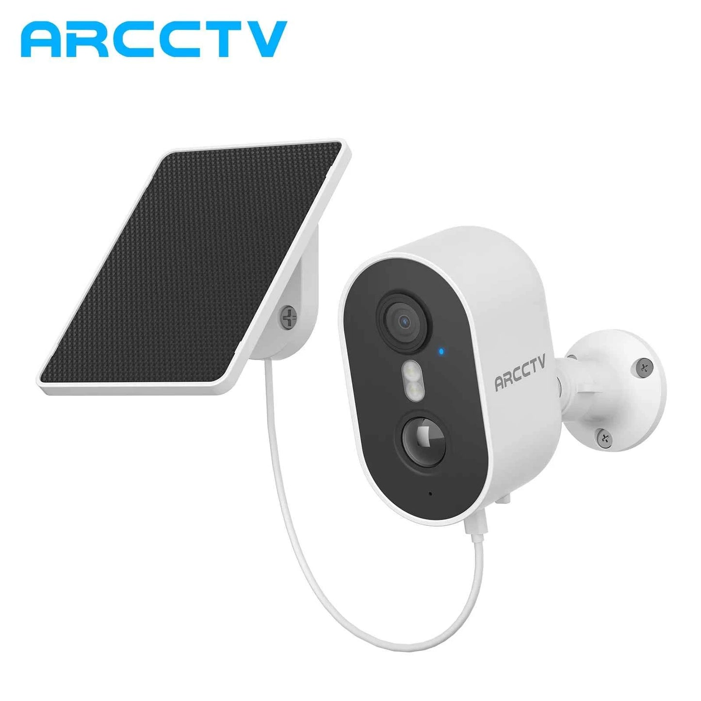 ARCCTV 4MP Solar WiFi Surveillance Camera Two Way Audio Humanoid Detection Outdoor Wireless Security Camera Color Night Vision - Limetastore