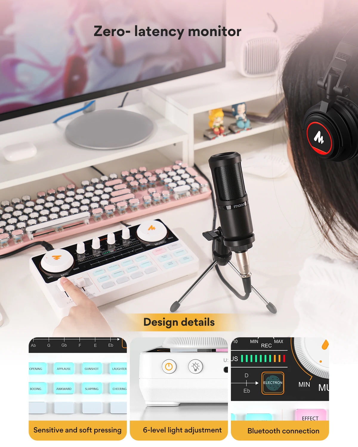 Maono AM200‑S1 Sound Card & Microphone Set | All‑in‑One Streaming Studio
