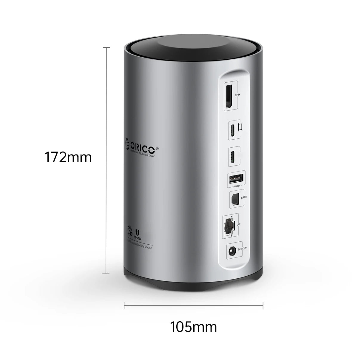 ORICO USB4 Type‑C Docking Station for MacBook Pro M1/M2 with 8K HDMI, DisplayPort