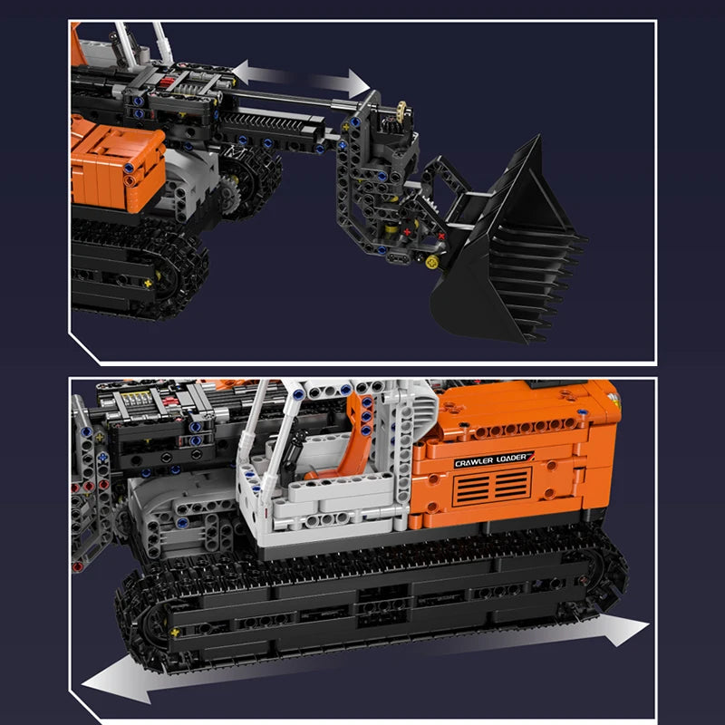 Mould King 17054 Motorized Gopher Loader Building Set | RC Technical Compact Track Loader Model - Limetastore