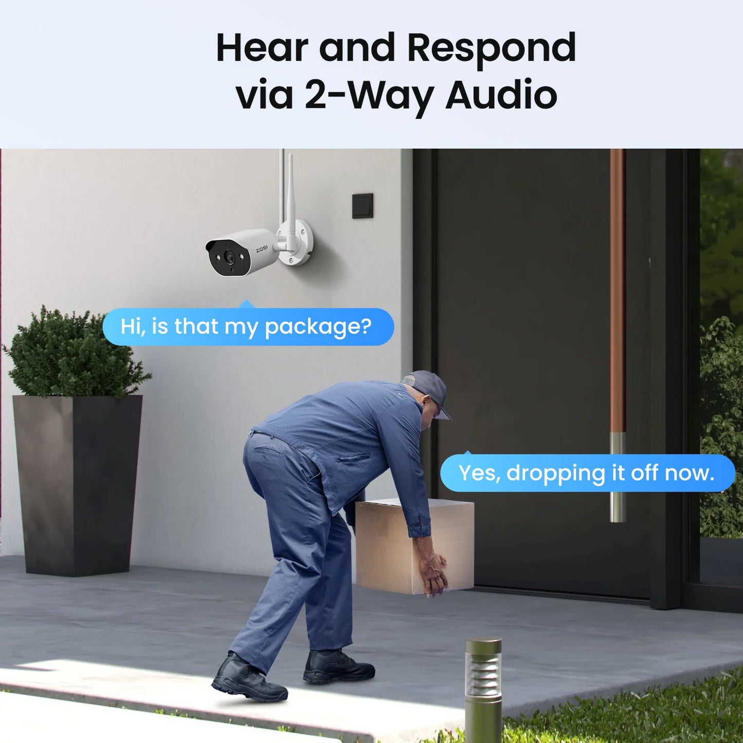 ZOSI 2K Wi‑Fi 6 Security Camera System – 3MP Indoor/Outdoor Wireless IP Cameras with 2‑Way Audio