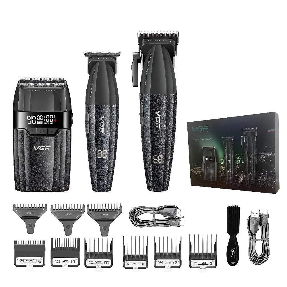 VGR Hair Trimmer Professional Hair Cutting Machine Electric Shaver Cordless Barber Clipper Rechargeable Trimmer for Men V-640
